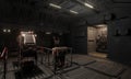 View of computing in control room 3d rendering architecture wallpaper