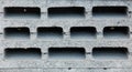 Concrete cinder block, side view Royalty Free Stock Photo