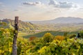 View of the Conegliano Valdobbiadene hills in autumn. Italy Royalty Free Stock Photo