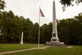 : View of Confederate Cemetery near former prisoner of war camp at Point Lookout, MD. Royalty Free Stock Photo