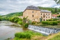 View at the Confluence rivers Douche with Vezere in Le Bugue in France