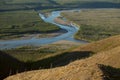 The view on the confluence of two rivers.