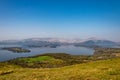 View from Conic hill in Scotland. Beautiful mountains with a lake.