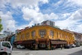 View of colorful conservation shophouses along Syed Alwi Road in the Jalan Besar enclave, Singapore