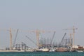 A view of construction of Ras Bu Aboud Stadium for FIFA 2022 in Doha, Qatar