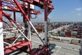 Container terminal in the port of Yangshan, China. Royalty Free Stock Photo