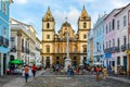 View of the Convent and Church of SÃÂ£o Francisco in the historic area of Pelourinho. Salvador, Bahia, Brazil Royalty Free Stock Photo