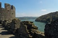 View of Conwy River as seen from Conwy Castle Royalty Free Stock Photo