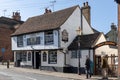 View of the Coopers Arms public house in Rochester on March 24, 2019. Three unidentified people