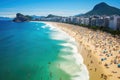 View of Copacabana beach, Rio de Janeiro, Brazil, Copacabana beach in Rio de Janeiro, Brazil. Copacabana beach is the most famous