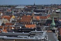 View of Copenhagen from the tower Rundetaarn, Denmark Royalty Free Stock Photo