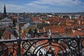 View of Copenhagen from the tower Rundetaarn, Denmark Royalty Free Stock Photo