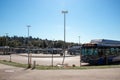 View of Coquitlam Central Station bus loop at sunny day Royalty Free Stock Photo