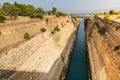 View of Corinth canal in Gree Royalty Free Stock Photo