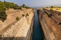 View of Corinth canal in Gree Royalty Free Stock Photo
