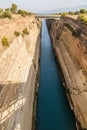 View of Corinth canal in Gree Royalty Free Stock Photo