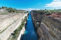 View of the Corinth canal in Greece.