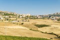 View of Corleone between fields in Sicily, Italy Royalty Free Stock Photo