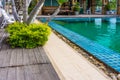 View corner of swimming pool Royalty Free Stock Photo