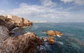 The cornice by the sea at Sete - Herault - Occitania France