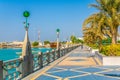 View of the corniche - promenade in Abu Dhabi, UAE Royalty Free Stock Photo