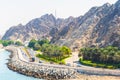 View of the corniche road in Muscat, Oman Royalty Free Stock Photo