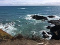 AA view of the Cornwall coastline Royalty Free Stock Photo