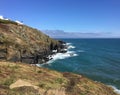 AA view of the Cornwall coastline Royalty Free Stock Photo