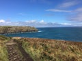 AA view of the Cornwall coastline Royalty Free Stock Photo
