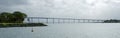 Panoramic view of Coronado Bridge in San Diego, California Royalty Free Stock Photo