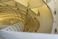 View of the corridors and curved wooden structure of the Metropol Parasol in Seville