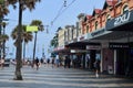 A view of The Corso in the Sydney seaside suburb of Manly