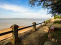 A view of the Costanera Park by the Uruguay river in Paso de los Libres, Argentina