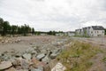 View of the cottage settlement under construction