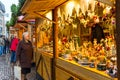 View of the counter with Christmas souvenirs at the Christmas Market, city of Aachen, December 20, 2017