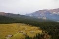 View of country village in nature and environment in rainny day at swiss Royalty Free Stock Photo