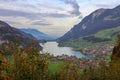 View of country village in nature and environment at swiss Royalty Free Stock Photo