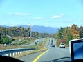 View countryside from car window Royalty Free Stock Photo