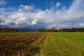 View of countryside at Sorsko Polje with Jost hill behind