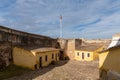 View of the courtyard and buildings of the castle in Castro Marim