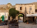 The baglio, courtyard of the little village of Scopello, Sicily. Italy