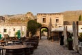 The baglio, courtyard of the little village of Scopello, Sicily. Italy