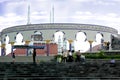 View of the courtyard of the Great Mosque of Semarang