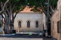 View of the courtyard of Greek Orthodox Church of St George in the historic part of Jaffa. Tel Aviv, Israel