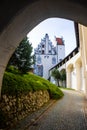 View of the courtyard of the High Castle of Fussen, Bavaria, Germany Royalty Free Stock Photo