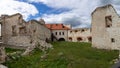 View of courtyard in Janowiec castle