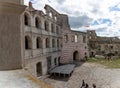 View of courtyard in Janowiec castle