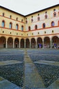 Sforza castle courtyard Milan Italy Royalty Free Stock Photo