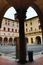 Sforza castle courtyard Milan Italy Royalty Free Stock Photo