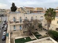 View of the courtyard of Saint Louis Hospital